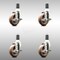 Service Caster 4 Inch 316SS High Temp Glass Filled Nylon 1-1/2 Inch Stem Caster Set Brake SCC SCC-SS316EX20S414-GFNSHT-TLB-112-4 - alternate 4